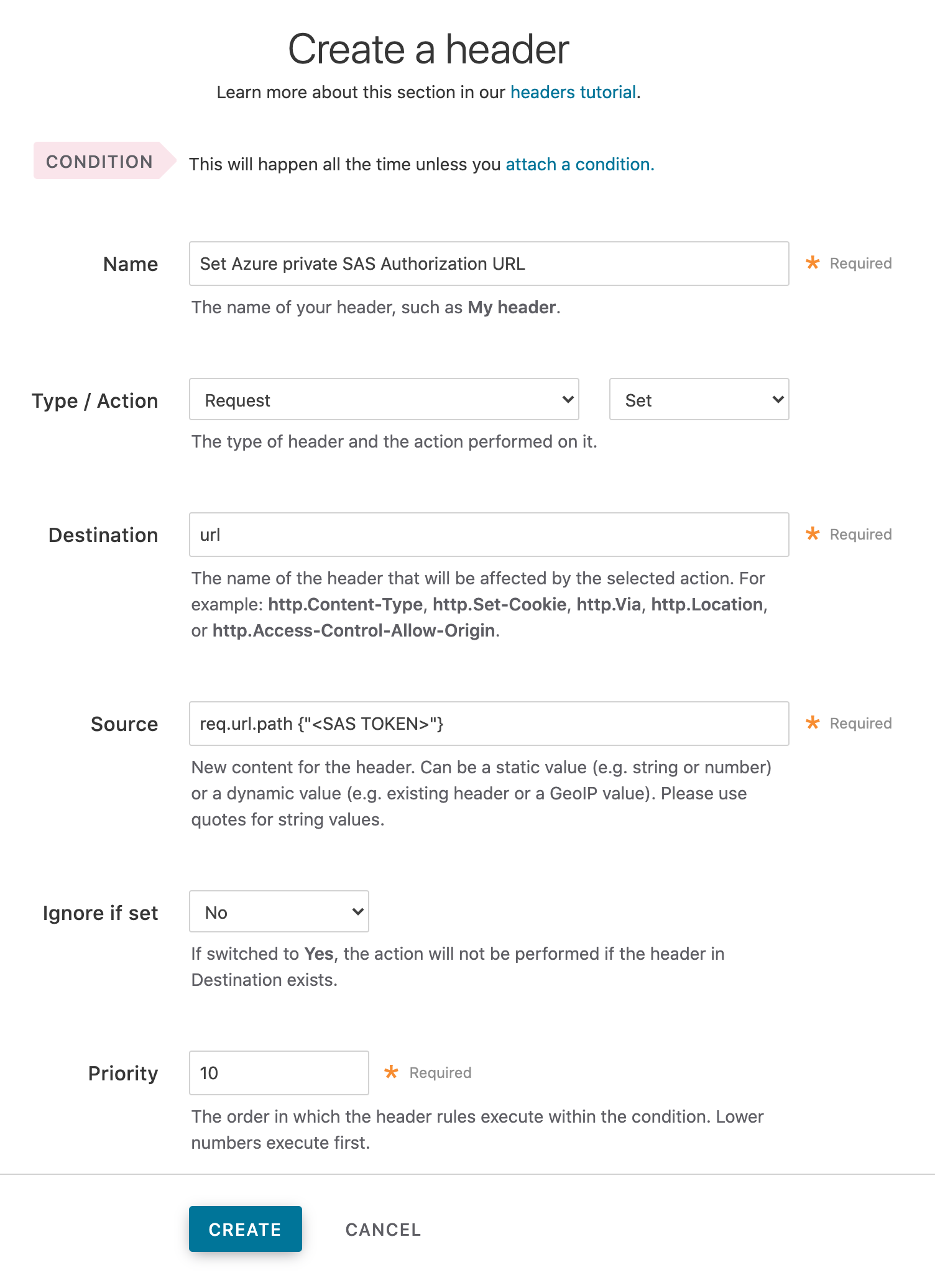 modifying the url via the header page